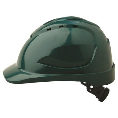 V9 Hard Hat Safety Helmet With Ratchet Harness Green