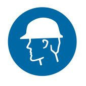 Mandatory Sign - HARD HAT DECAL