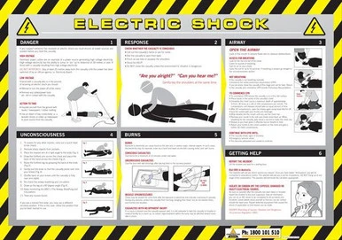 Sign Poster Electric Shock 600x320mm