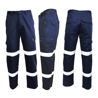 Cargo Drill Trousers Taped Reflective 127S Navy