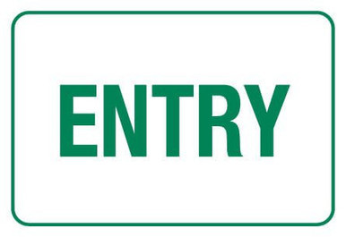 Information Sign - ENTRY