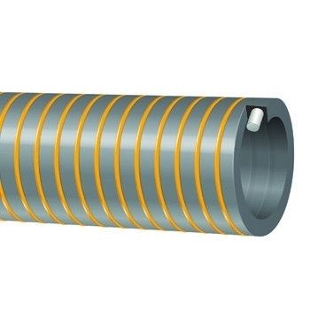 Custom Length Suction Hose PVC 1 ID 25mm ID Grey
