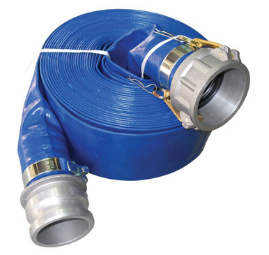 Layflat PVC Hose Kit With Camlocks 4in ID 20mx100mm Blue