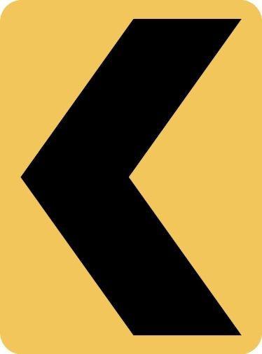 Chevron Class 1W Sign 600x750mm
