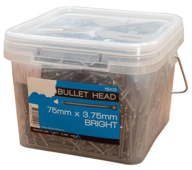 Bullet Head Nails Bright 15Kg