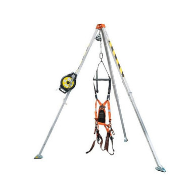 Confined Space Entry Kit 3 Way Winch System 7ft SWL 15m 100kg