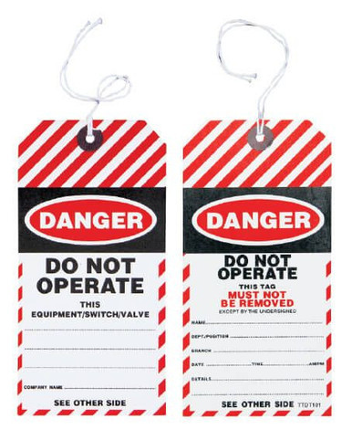 Safety Tag Safety Tag Danger 100 Pack