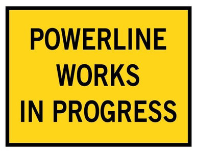 Powerline Works In Progress Boxed Edge Sign 1800x900mm