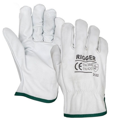 Deluxe Cowgrain Leather Riggers Glove Medium