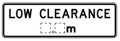 Low Clearance Ribbed Sign 1950x500mm