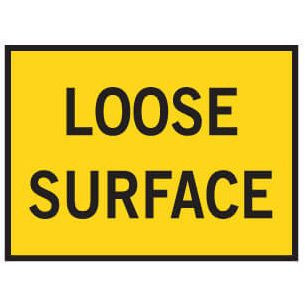 Boxed Edge Road Sign - LOOSE SURFACE