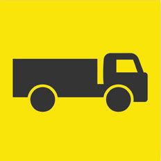 Truck symbol for multi-message sign frame