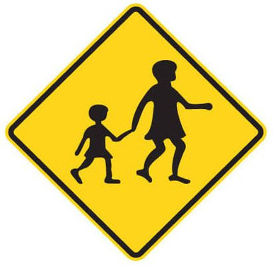 Warning Sign - PEDESTRIANS CROSSING
