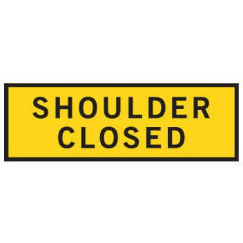 Boxed Edge Road Sign - SHOULDER CLOSED