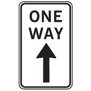 Regulatory Sign - ONE WAY UP ARROW