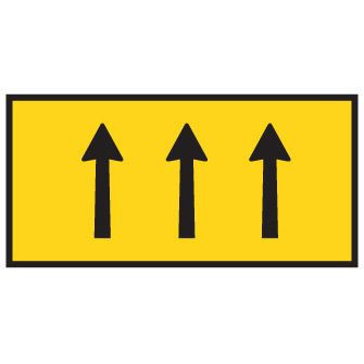 Boxed Edge Road Sign - 3 LANE STATUS