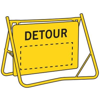 Blank Detour Swing Stand Sign And Frame
