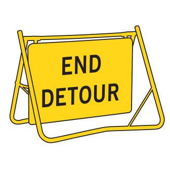 Swing Stand Sign End Detour