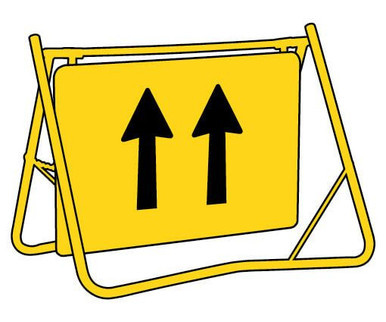 2 Lane Status Swing Stand Sign And Frame 900x600mm