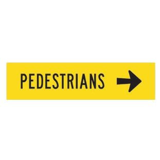 Pedestrians Right Class 1 Corflute 1200x300mm