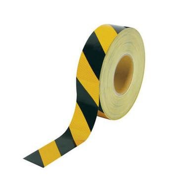Hi Intensity Class 1 Reflective Tape 50mm Black Yellow