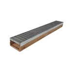 LS3000 300mm Stainless Steel Edge Shallow Polymer Concrete Channel
