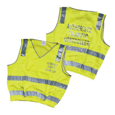 Hi-Vis Reflective Day Night Traffic Controller Vest M Lime New South Wales Authorised