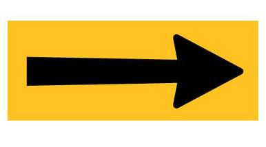 Arrow Magenetic Sign 450x150mm