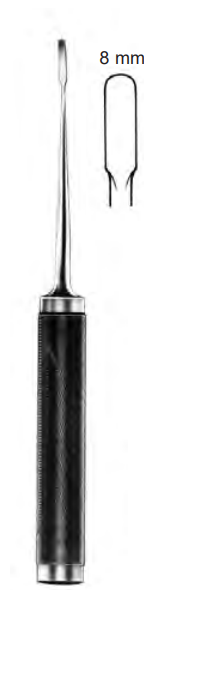 Product Vet Spectrum Cobb Elevator, 10.5" (27cm), Straight, 8mm Rounded Tip, Black Handle | SAH.700025 Image