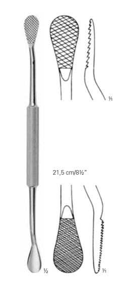 Product Vet Spectrum Polokoff Bone File/Rasp, 7" (18cm), Straight, Double Ended, Fine/Coarse Cross Serrated Rasping, 13mm | SAH.701671 Image
