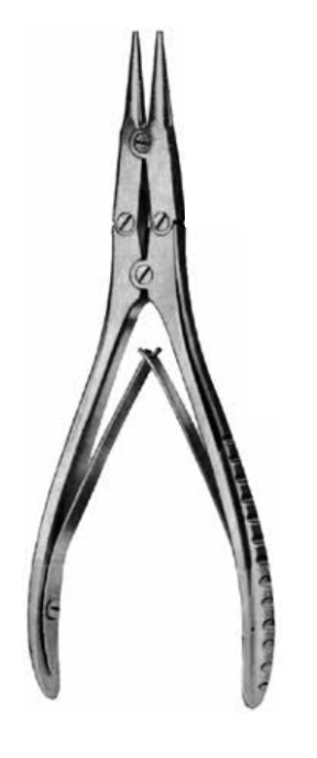 Product Vet Spectrum Pin Pulling Plier, 7" (18cm), Straight, Double Action, Serrated Narrow Jaws | SAH.701733 Image