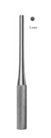 Product Vet Spectrum Bone Tamp (Kiene), 6.25" (15.5cm), Straight, Flat Round Cross Serrated End, 3 mm | SAH.701737 Image
