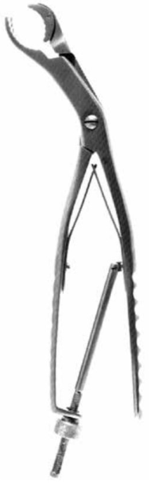 Product Vet Spectrum Ulrich Bone Holding Forcep, 11" (28cm), Curved Sideways, Speedlock | SAH.701783 Image