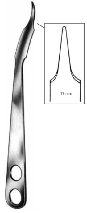 Product Vet Spectrum Hohmann Retractor, 8.75" (24cm), 2 Finger Holes, Sharp Narrow Tip, 17mm | SAH.704136 Image