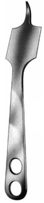 Product Vet Spectrum Hohmann Retractor, 9.5" (24cm), 2 Finger Holes, Sharp Flat Tip, 42mm Width | SAH.704137 Image