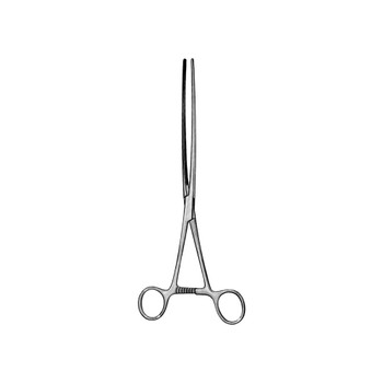 Product Vet Spectrum Mayo-Robson Intestinal Clamp Forcep, 9", Straight, Long Straight Serrations | SAH.705406 Image