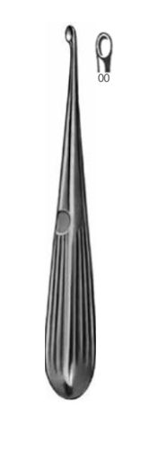 Product Vet Spectrum Spratt Bone Curette, 6.75" (17cm), Straight, Hollow Handle, Size 00 (4.0mm) | SAH.710326 Image
