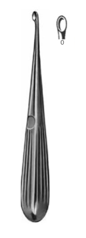 Product Vet Spectrum Spratt Bone Curette, 6.75" (17cm), Straight, Hollow Handle, Size 0 (4.5mm) | SAH.710327 Image