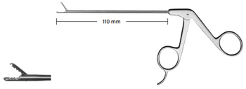 Product Spectrum Arthroscopic Biopsy Forcep, 110mm Working L, Spoon Serrated Grasping Tip, 2.0mm Str, W/o Ratchet | SAH.720832 Image