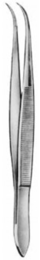 Product Vet Spectrum Plain Splinter Forcep, 3.5" (9cm), Curved, Serrated | SAH.722616 Image