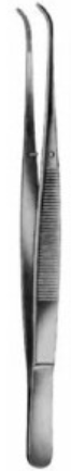 Product Vet Spectrum Potts-Smith Dressing Forcep, 10" (25cm), Curved, Serrated | SAH.723009 Image