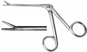 Product Vet Spectrum Hartmann Alligator Forcep, 3" (7.5cm) Working Length, Serrated Jaw, Fine Tip, (1.8x1.2x4 mm Jaw) | SAH.723105 Image