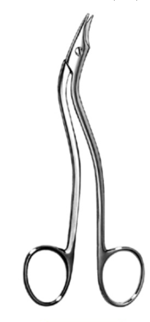 Product Vet Spectrum Heath Suture Scissor, 6.25" (16cm), Curved | SAH.724010 Image
