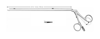 Product Vet Spectrum Laryngeal Scissor, 9" (230mm), Straight, Vertical Cutting Micro Scissor Tip | SAH.724024 Image