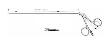 Product Vet Spectrum Laryngeal Scissor, 9" (230mm), Straight, Curved Right Vertical Cutting Micro Scissor Tip | SAH.724028 Image