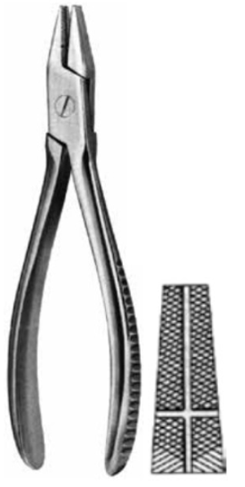 Product Vet Spectrum Flat Nose Plier, 6.75" (17cm), Serrated, Flat Rectangular Tip, With End and Side Grooves | SAH.734551 Image