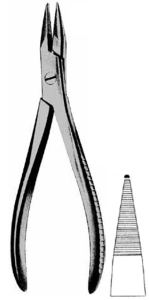 Product Vet Spectrum Flat Nose Plier, 7.5" (19cm), Serrated, Flat Pointed Tip, Narrow Jaws | SAH.734552 Image