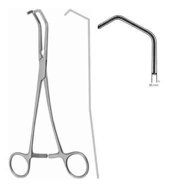 Product Vet Spectrum Debakey Atraumatic Tangential Forcep, 10.5" (26.5cm), 95mm Jaw Length | SAH.739765 Image