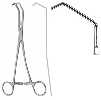 Product Vet Spectrum Debakey Atraumatic Tangential Forcep, 10.75" (27cm), 119mm Jaw Length | SAH.739768 Image