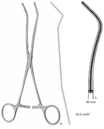 Product Vet Spectrum Cooley Atraumatic Multi-Purpose Clamp, 8" (20cm), 90mm Jaw Length | SAH.739769 Image